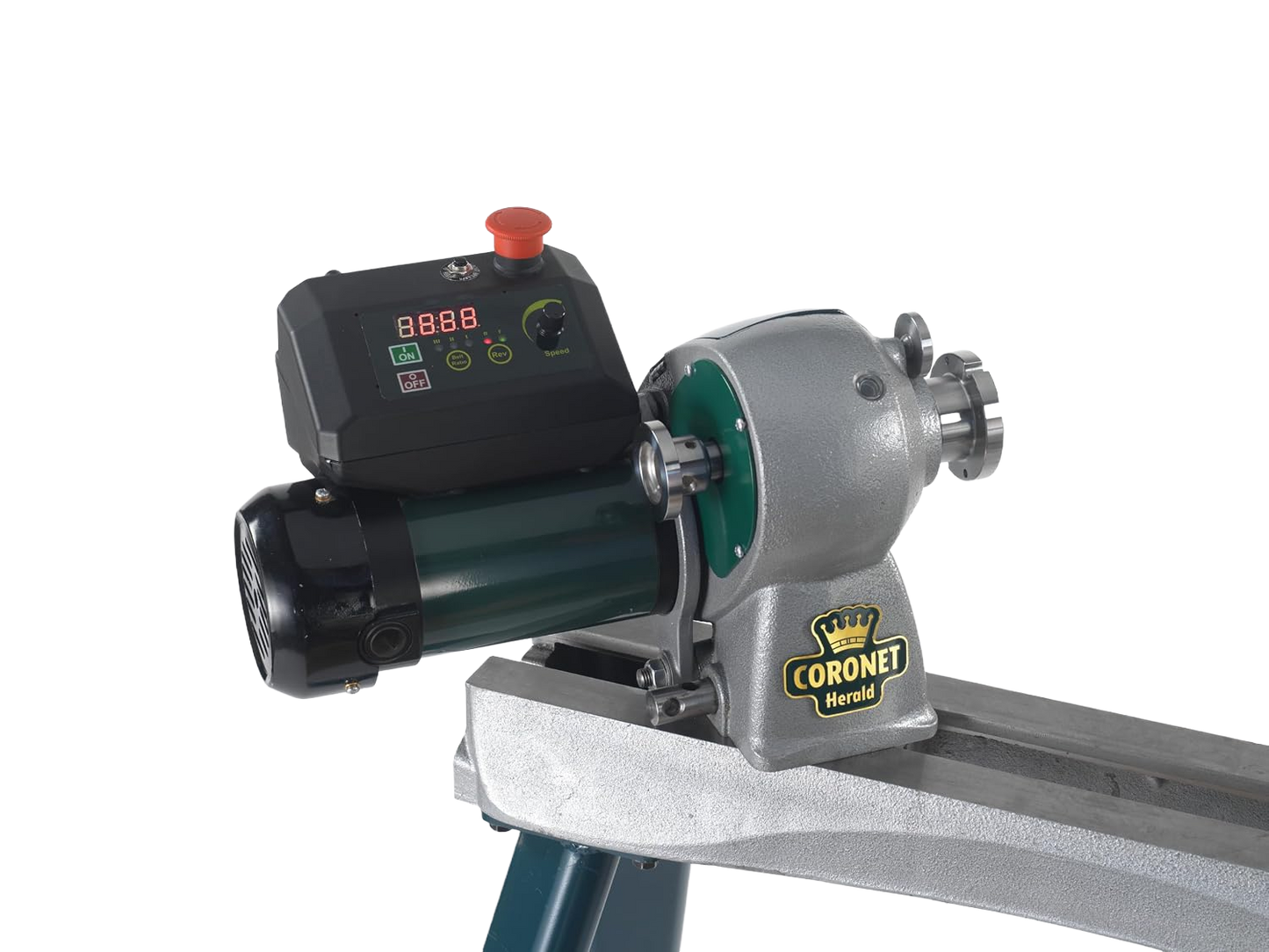 Record Power Coronet Herald 14" Heavy-Duty Swivel-Head Cast Iron Variable Speed Lathe