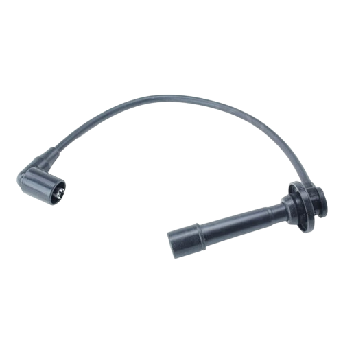 Black high tension wiring lead for spark plug connection compatible with John Deere parts and electricals collections