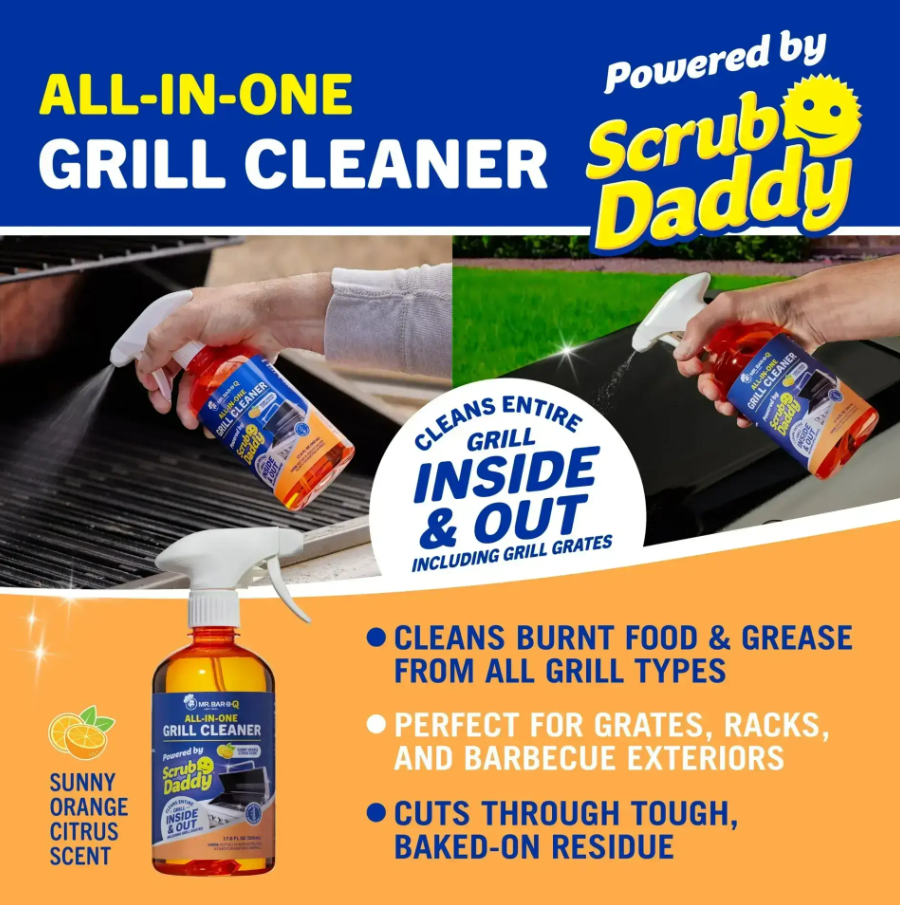 Mr. Bar-B-Q All in One Grill Cleaner Powered by Scrub Daddy, 17.6 oz.