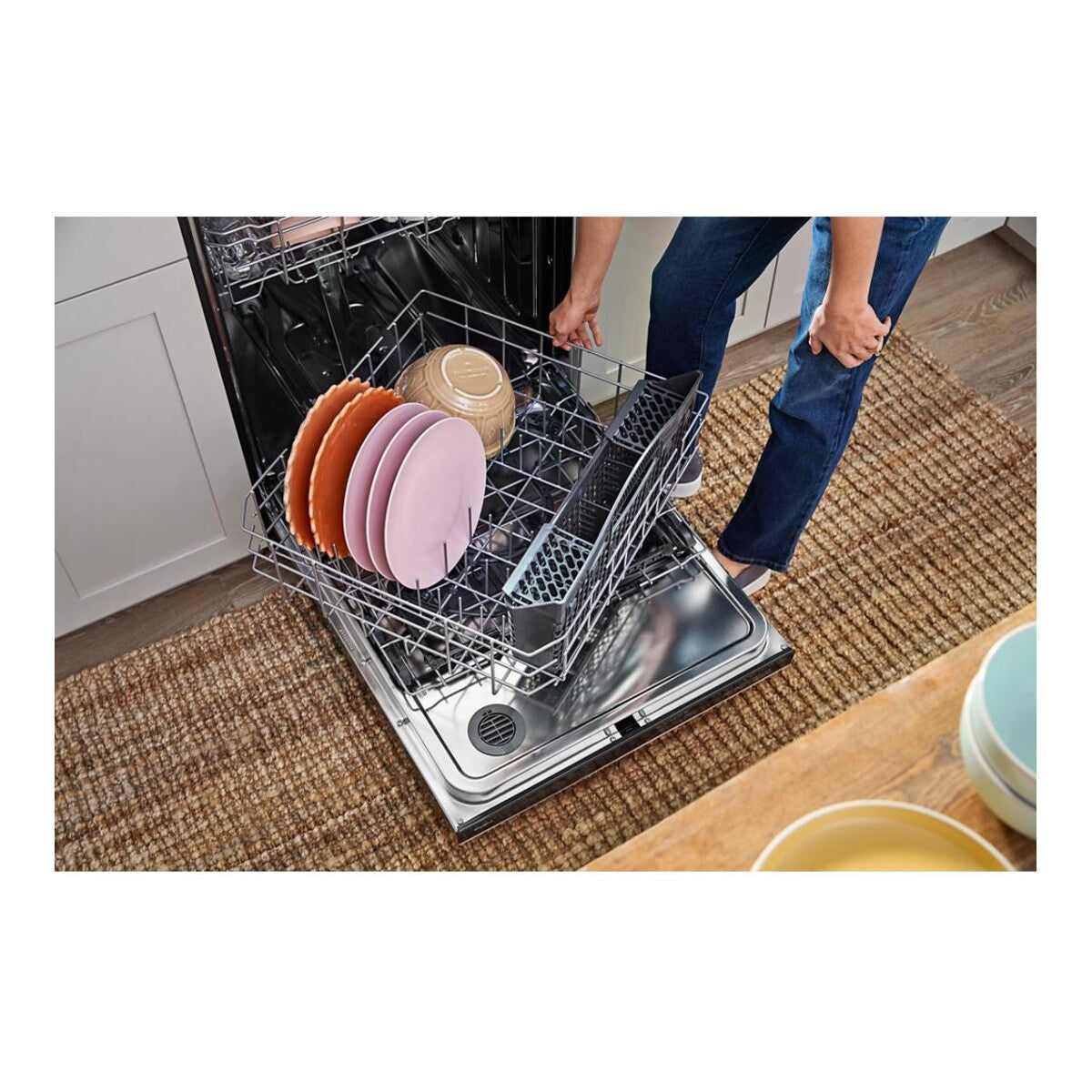 24" Stainless Steel Dishwasher with Spin&Load Rack and AI Intelligent Wash - 50 dBA