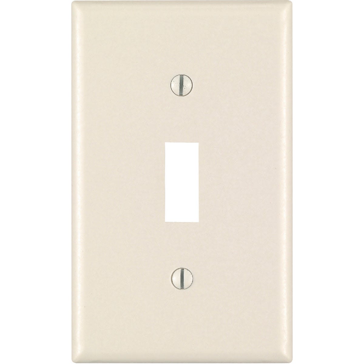 Light almond plastic toggle switch wall plate for electrical projects in home improvement and toggle wall plates collections