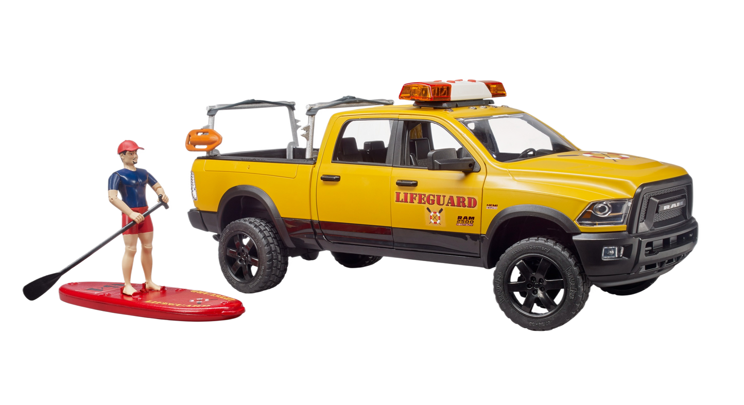 Yellow lifeguard pickup truck toy with figure and paddleboard in Vehicles & Remote Controlled Toys collection