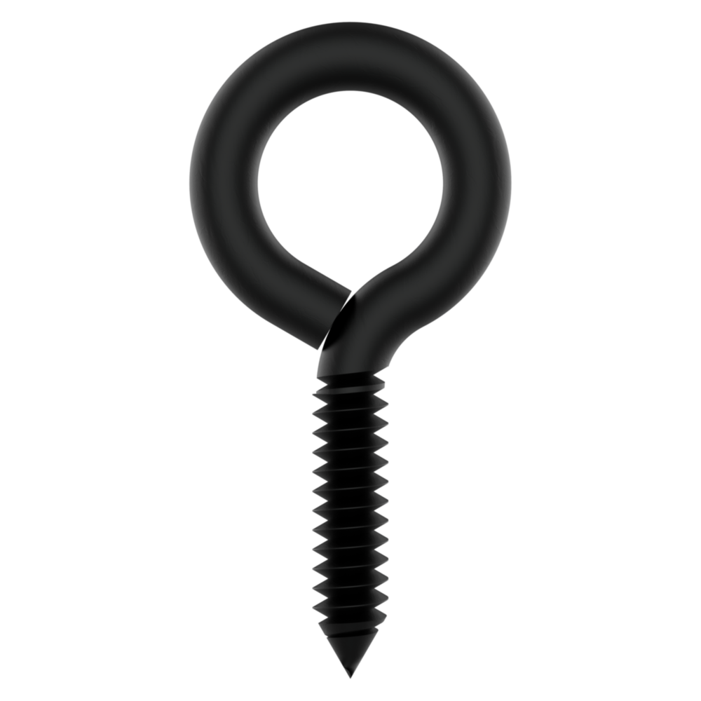Storm Shine finished screw eye with threaded shaft for secure fastening in hardware, hooks & eyes, and fasteners collections