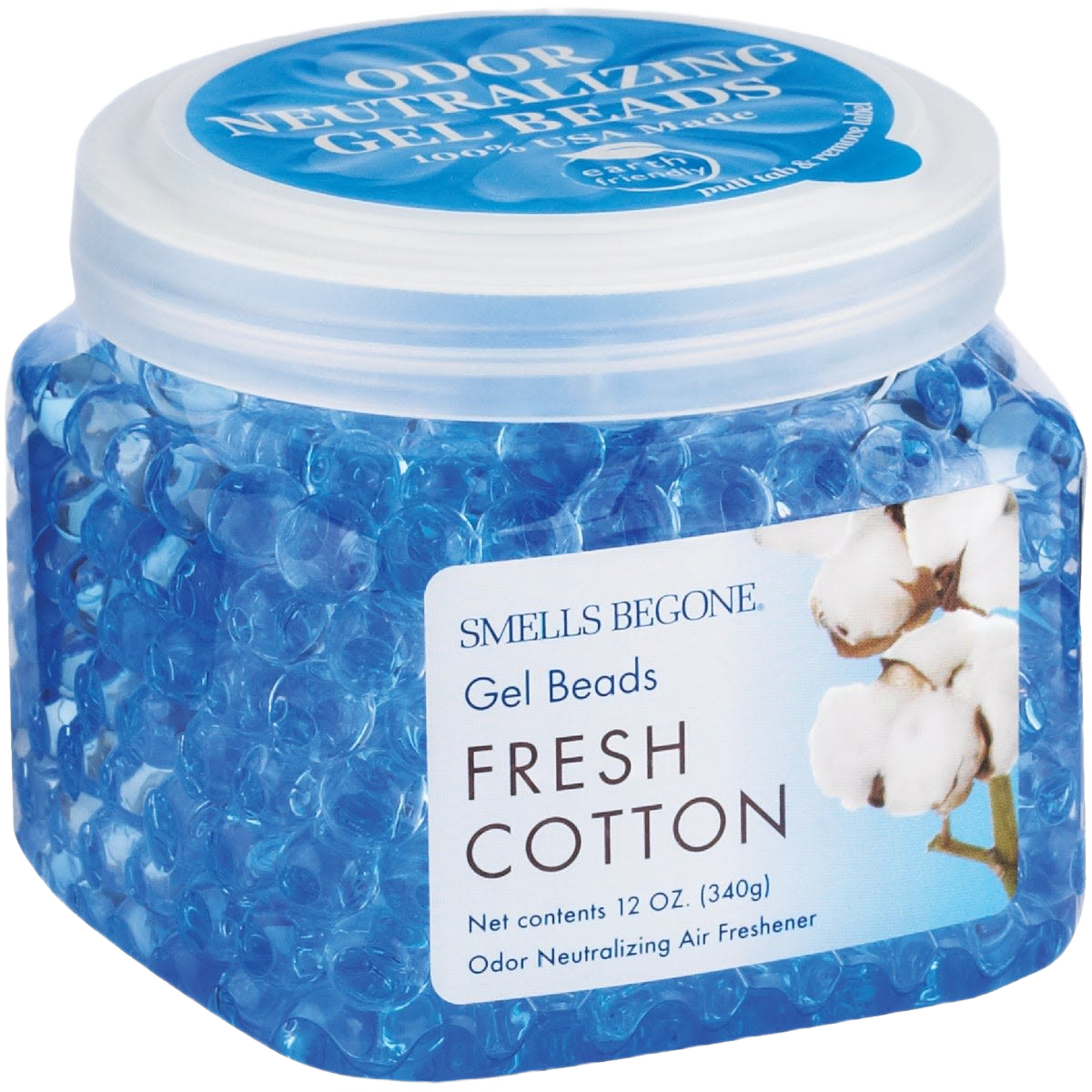 Clear gel beads air freshener with fresh cotton scent for odor neutralizing in cleaning and household items collections under $25
