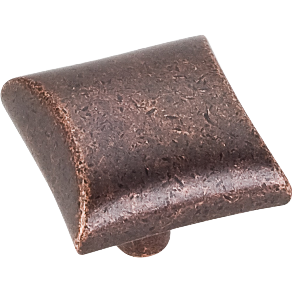 Square cabinet knob with distressed oil rubbed bronze finish for furniture hardware and home improvement projects under $50