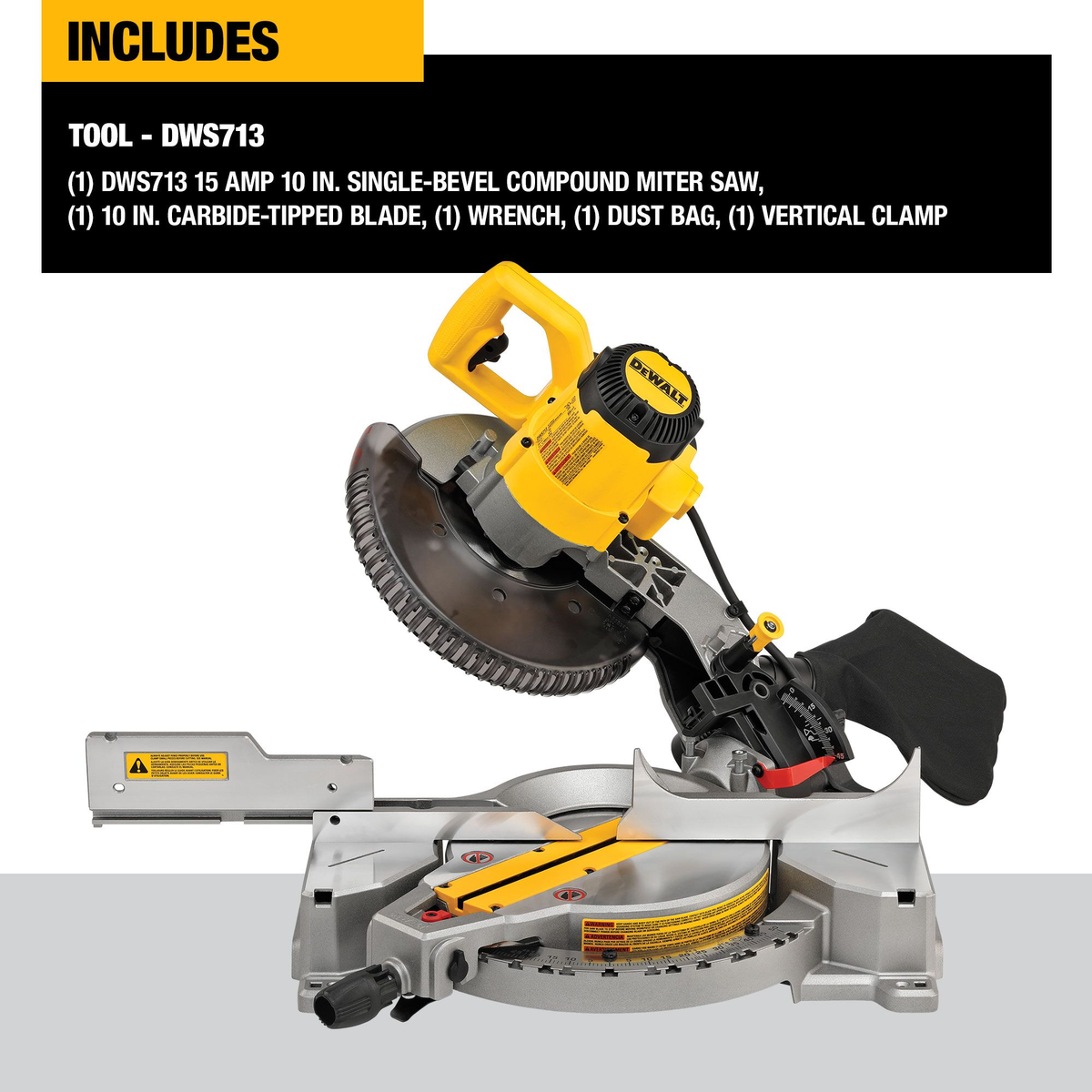 DEWALT 15A 10" Single-Bevel Compound Miter Saw