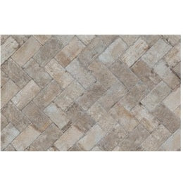 Matte porcelain tile in neutral tones with a herringbone pattern, ideal for home improvement projects