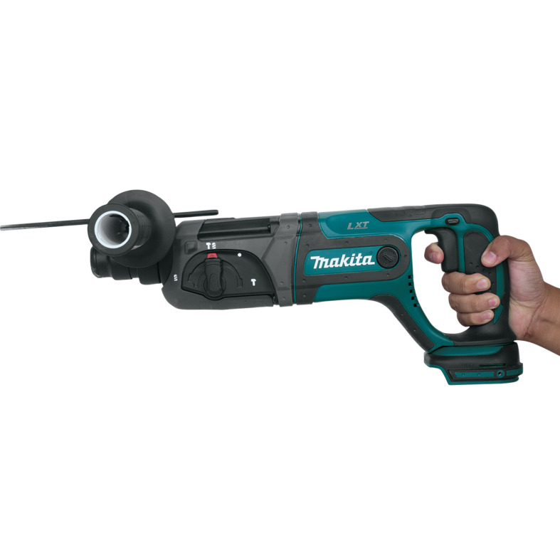 Cordless rotary hammer drill in teal and black with ergonomic grip, designed for tools and home improvement tasks