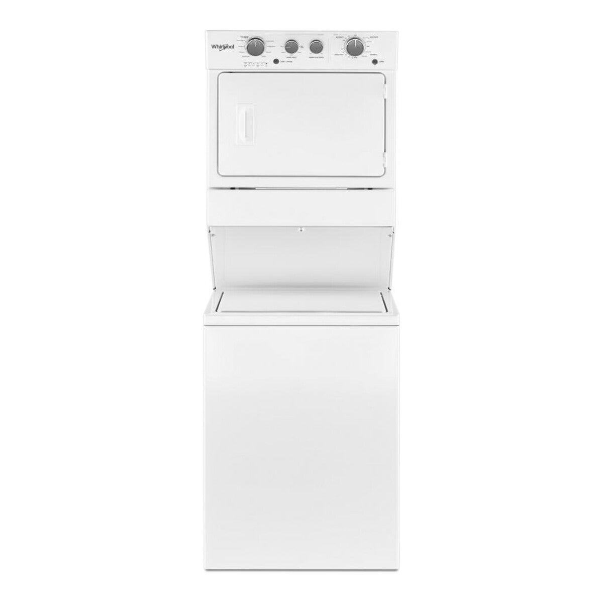 3.5 cu.ft Electric Stacked Laundry Center 9 Wash cycles and AutoDry™