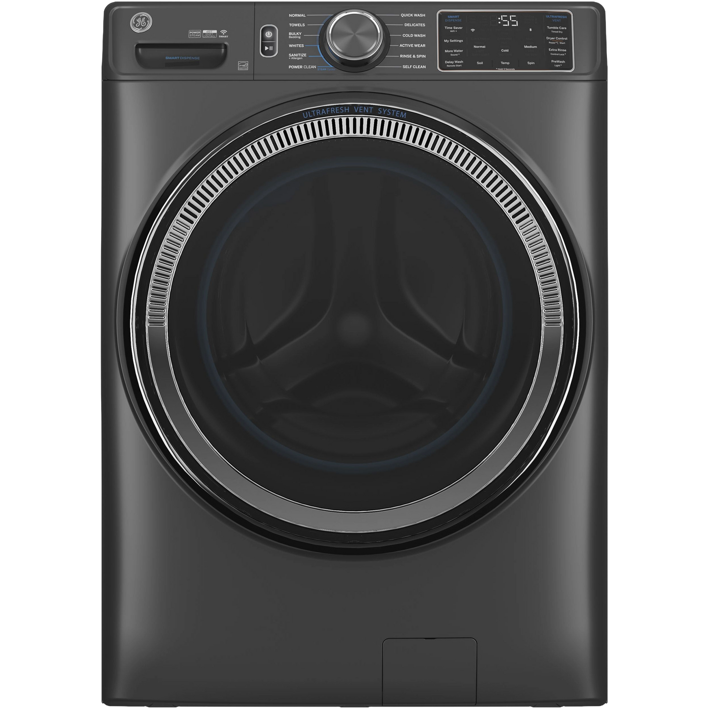 GE® ENERGY STAR® 5.0 cu. ft. Capacity Smart Front Load Steam Washer with SmartDispense™ UltraFresh Vent System with OdorBlock™ and Steam