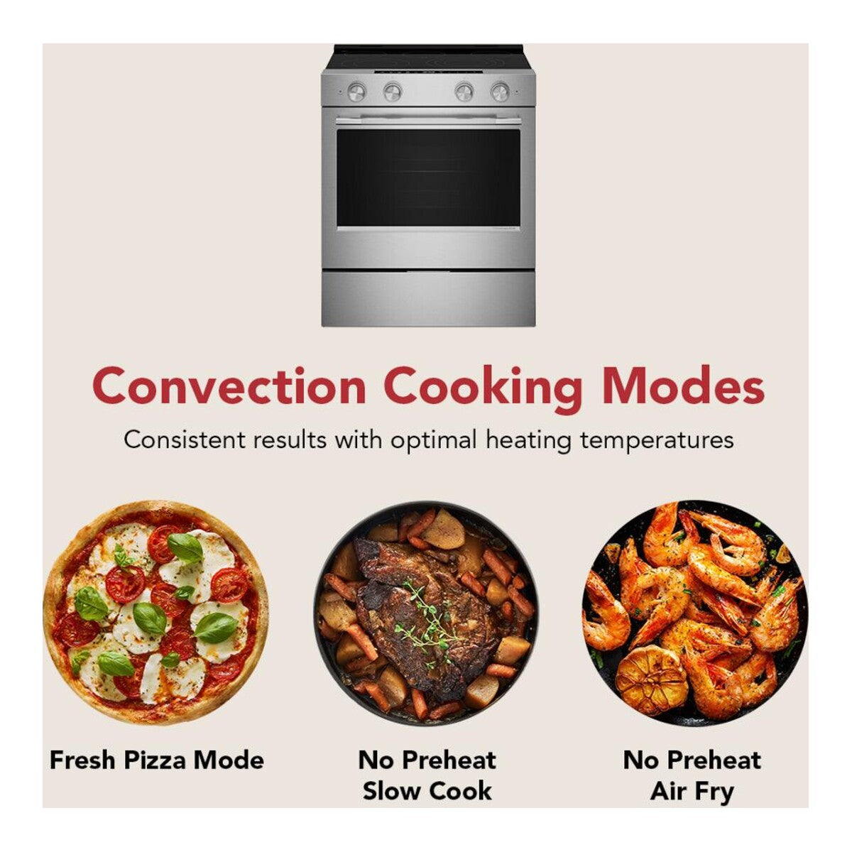 5.3 Cu. Ft. Smart Slide-in Electric Range with Convection Cooking Modes