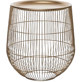 Gold metal wire side table with round top, part of home accents and decor under $100 collection