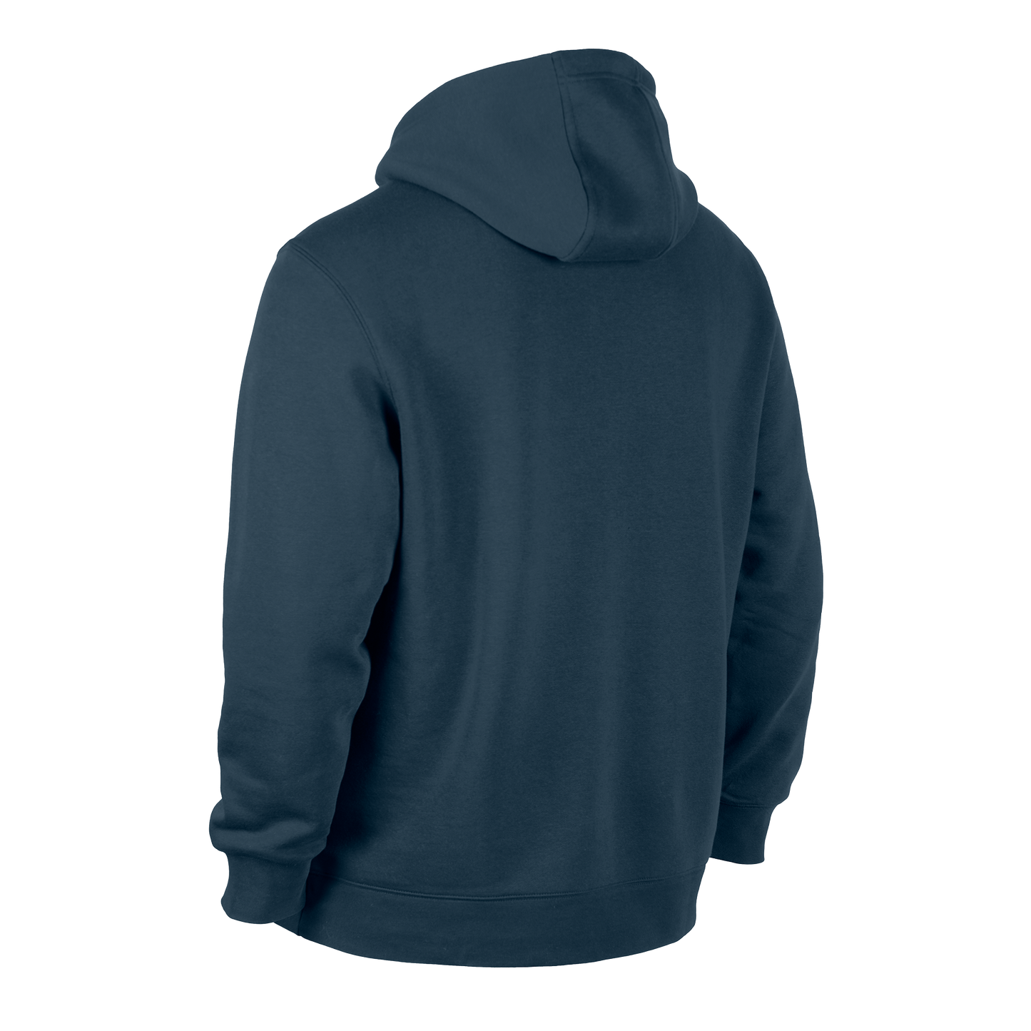 Dark navy pullover hoodie with hood and ribbed cuffs, designed for comfort and flexibility in women’s apparel under $100 collection