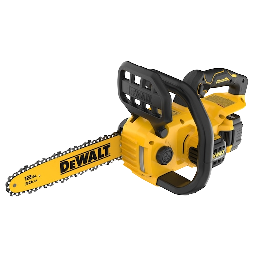 Compact DEWALT 20V MAX XR cordless 12-inch chainsaw with ergonomic handle for tools and home improvement tasks