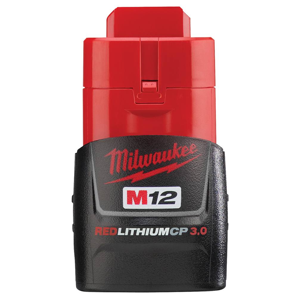 Compact Milwaukee M12 rechargeable battery pack with REDLITHIUM technology for portable power and tool accessories collections