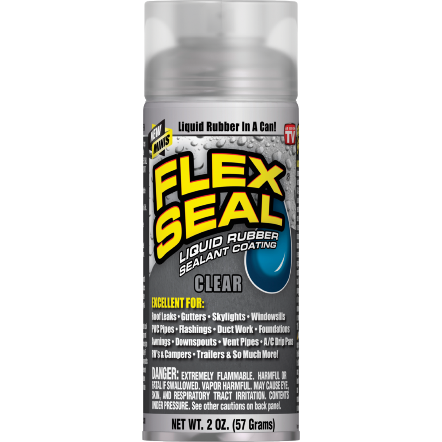 Aerosol can of clear liquid rubber sealant for waterproofing and repairs in paint and sealers collections under $50