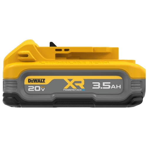 Compact DEWALT 20V MAX XR POWERSTACK 3.5Ah battery for extended runtime in power tool accessories and home improvement tasks