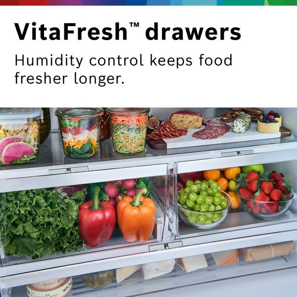 500 Series, French Door Bottom Mount Refrigerator, 36'', Stainless Steel