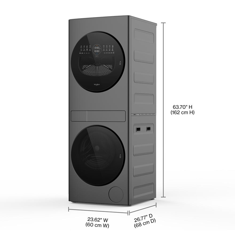 Compact ENERGY STAR® Ventless Heat Pump Laundry Tower with 2.7-cu ft Washer and Electric 4.3-cu ft Dryer