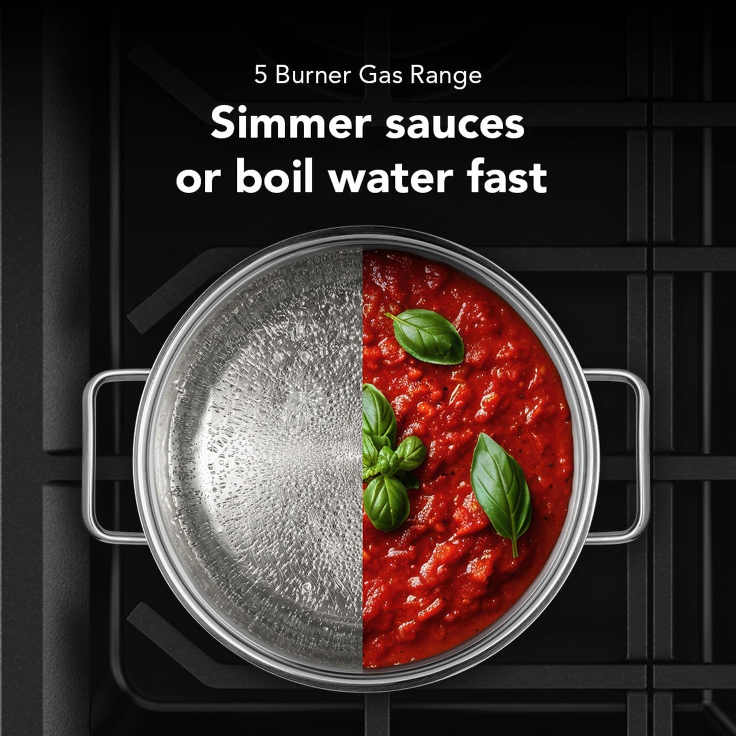 5.0 Cu. Ft. Smart Freestanding Gas Range with Convection Cooking Modes