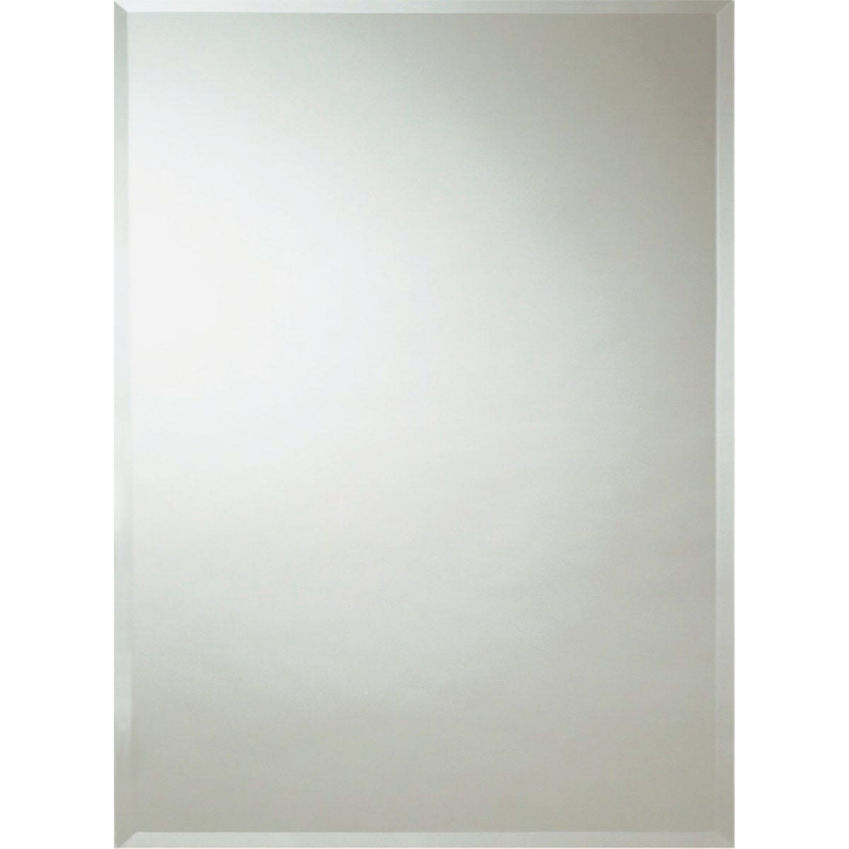 Rectangular frameless wall mirror with beveled edges for bathroom and home decor under $100 collections