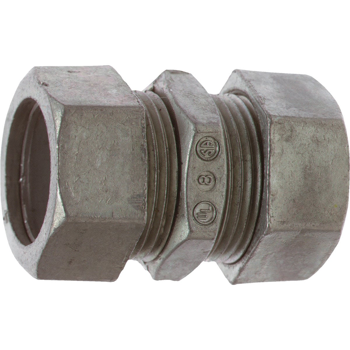 Galvanized compression conduit coupling for electrical wiring in Electrical Boxes, Conduit & Fittings under $50 collection