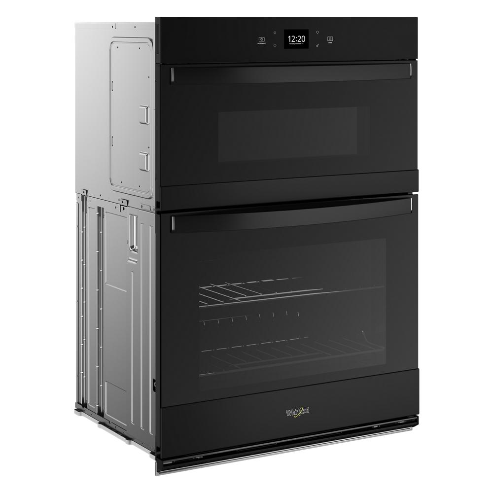 Black smart combo wall oven with digital display and dual compartments from Wall Ovens and Kitchen & Kitchenware collections