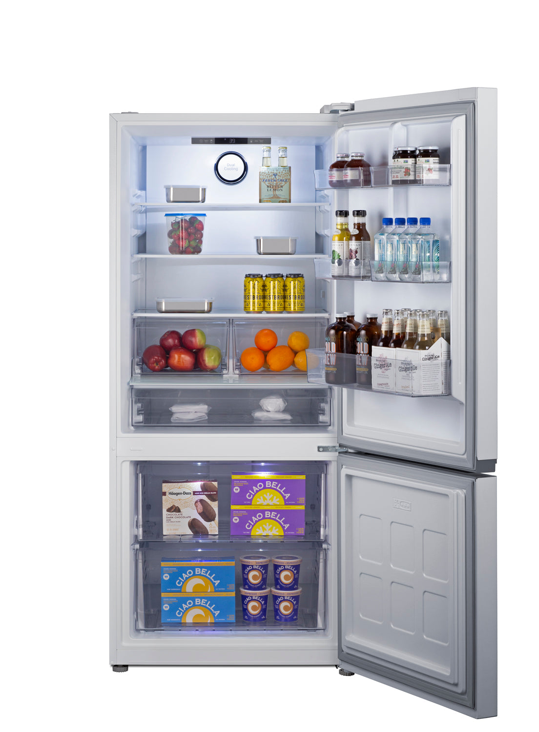 30" Wide Bottom-Mount Refrigerator-Freezer, Counter Depth