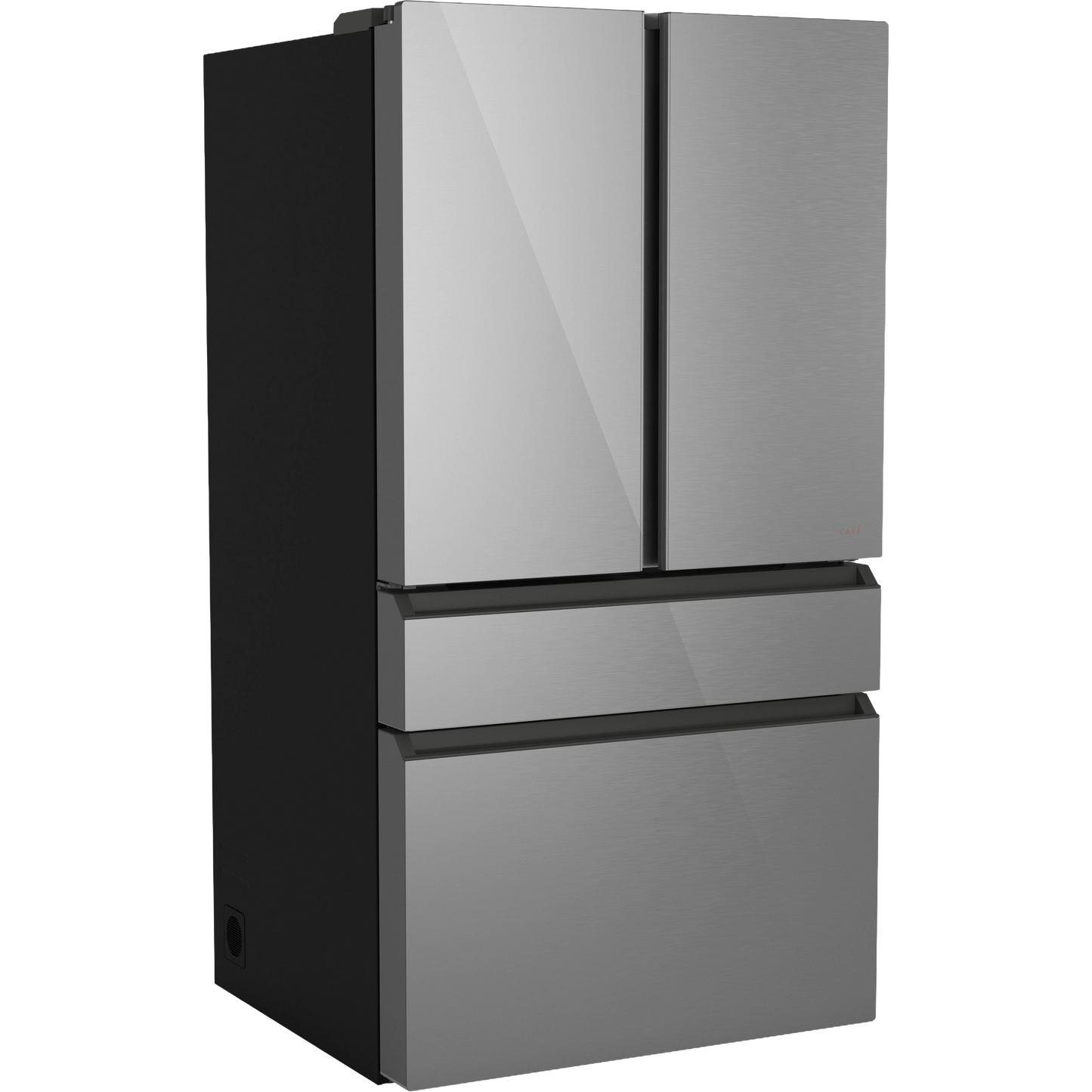 CAFÉ™ ENERGY STAR® 23.2 Cu. Ft. Smart Counter-Depth 4-Door French-Door Refrigerator in Platinum Glass With Dual-Dispense AutoFill Pitcher