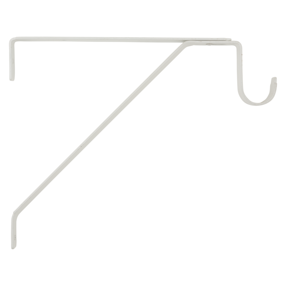 White metal shelf and rod bracket designed for closet organization and storage support projects under $50