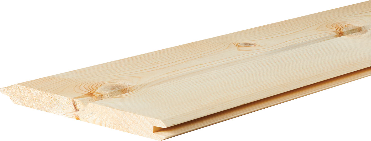 8 in. x 16 ft. Pine Tongue & Groove Barn Siding, V-Groove Profile