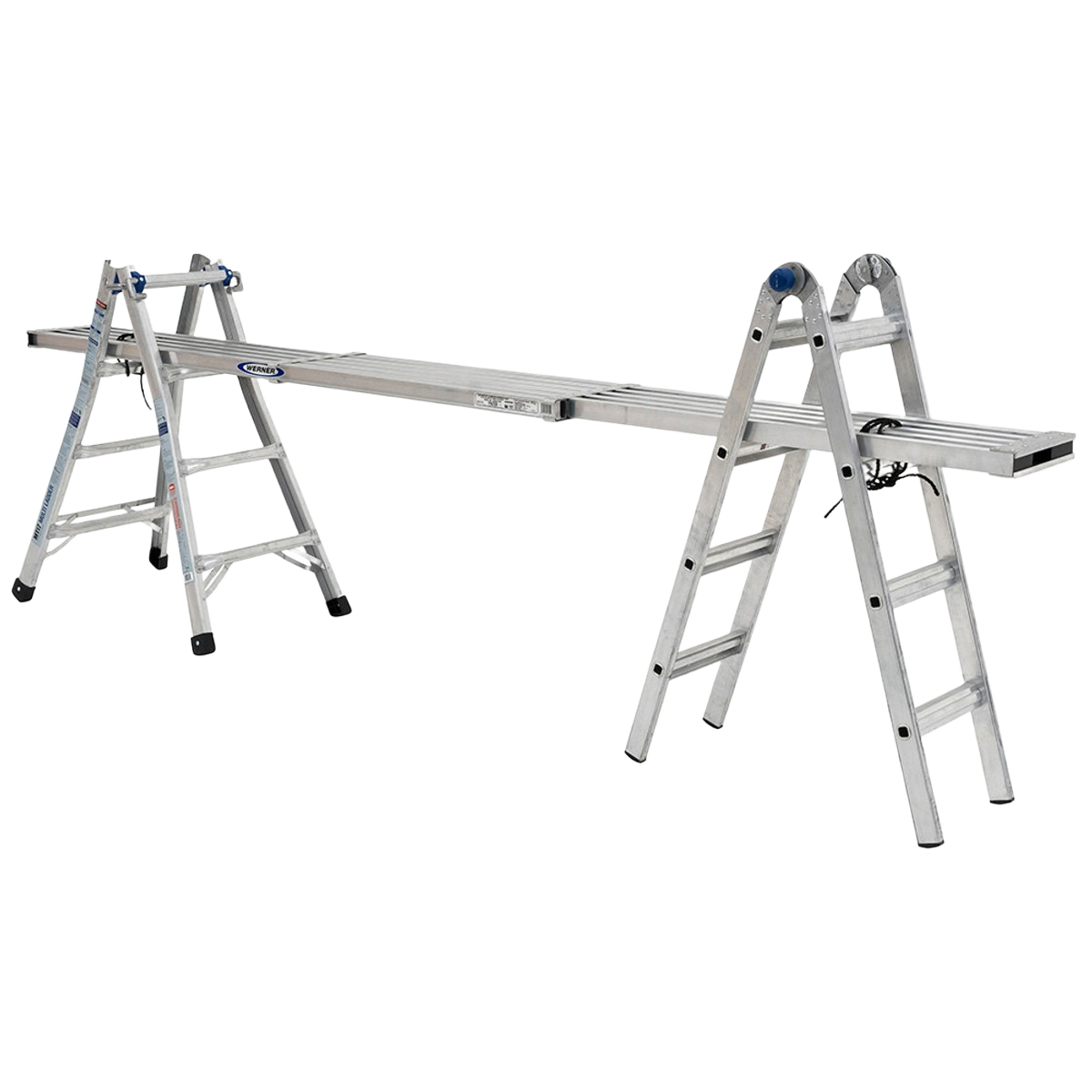 Werner Aluminum Multi-Position Telescoping Ladder with 300 lb. Load Capacity, 17 ft.