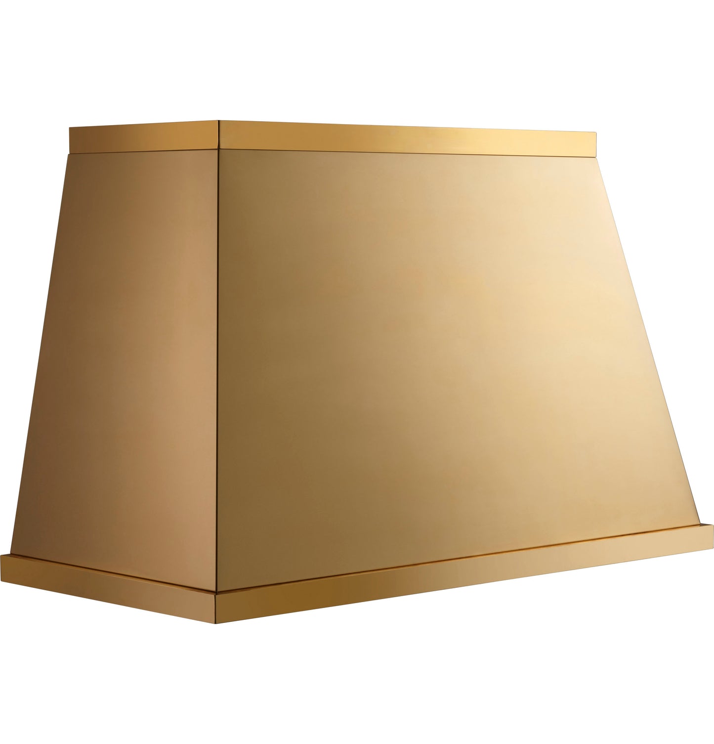 Brass finish designer kitchen hood for over the range ventilation in kitchenware and appliances collections