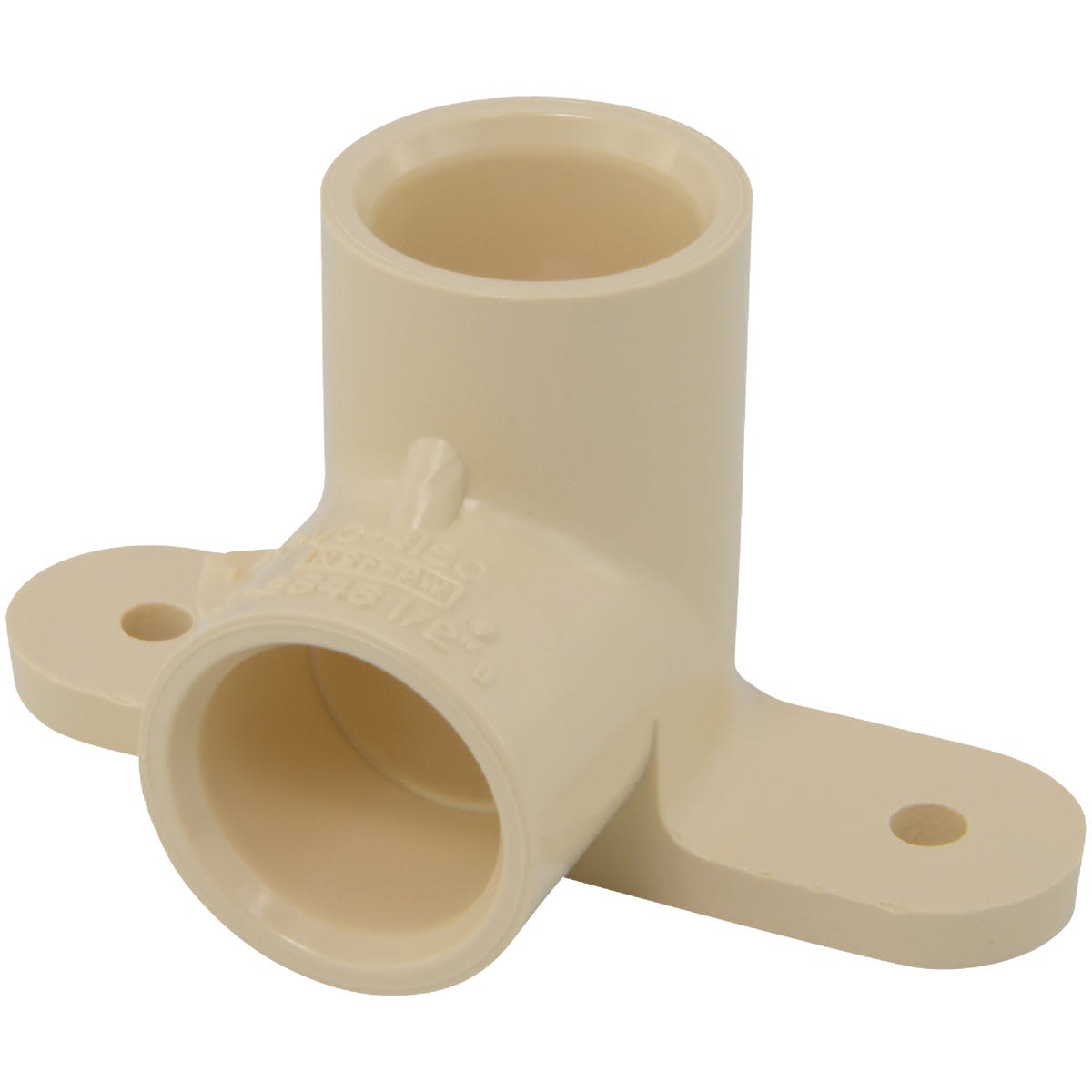 Beige CPVC wing elbow with drop ears for fastening in plumbing and PVC fittings under $50 collections