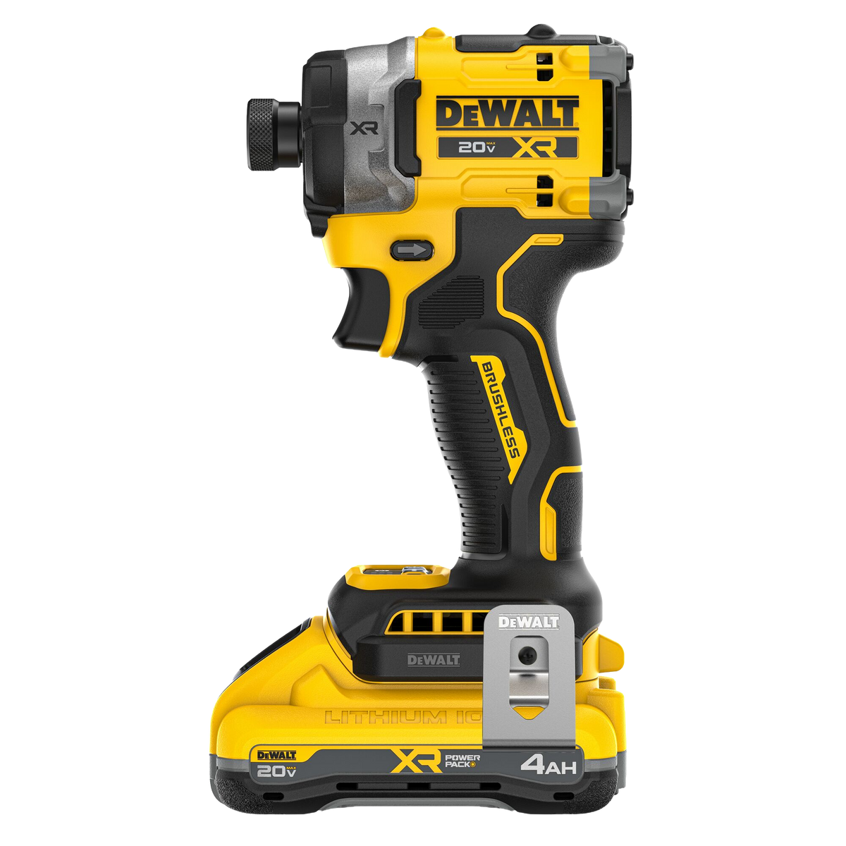 DEWALT 20V MAX* XR® Brushless Cordless 3-Speed High Torque 1/4" Impact Driver Kit w/XR POWERPACK™