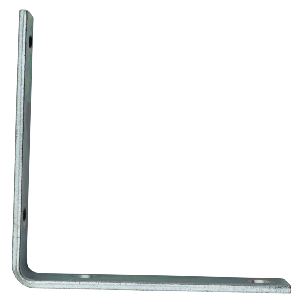 Steel zinc corner brace with pre-drilled holes for reinforcing furniture and home improvement projects under $50 tools