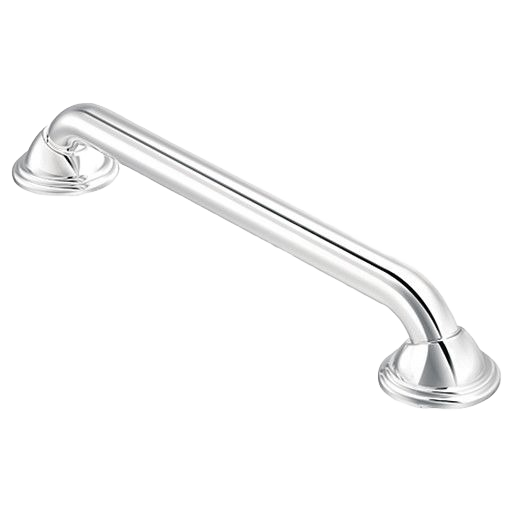 Chrome-finished 16-inch designer grab bar for bathroom safety and accessibility in home improvement projects under $100