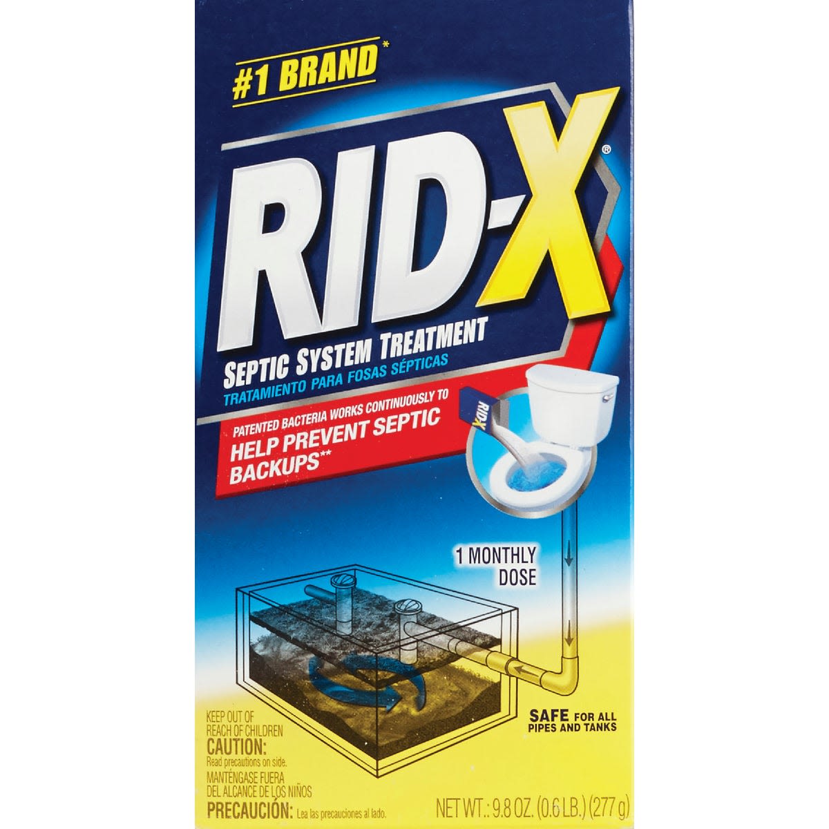 Rid-X septic system treatment powder for plumbing maintenance and preventing drain backups under 50 dollars