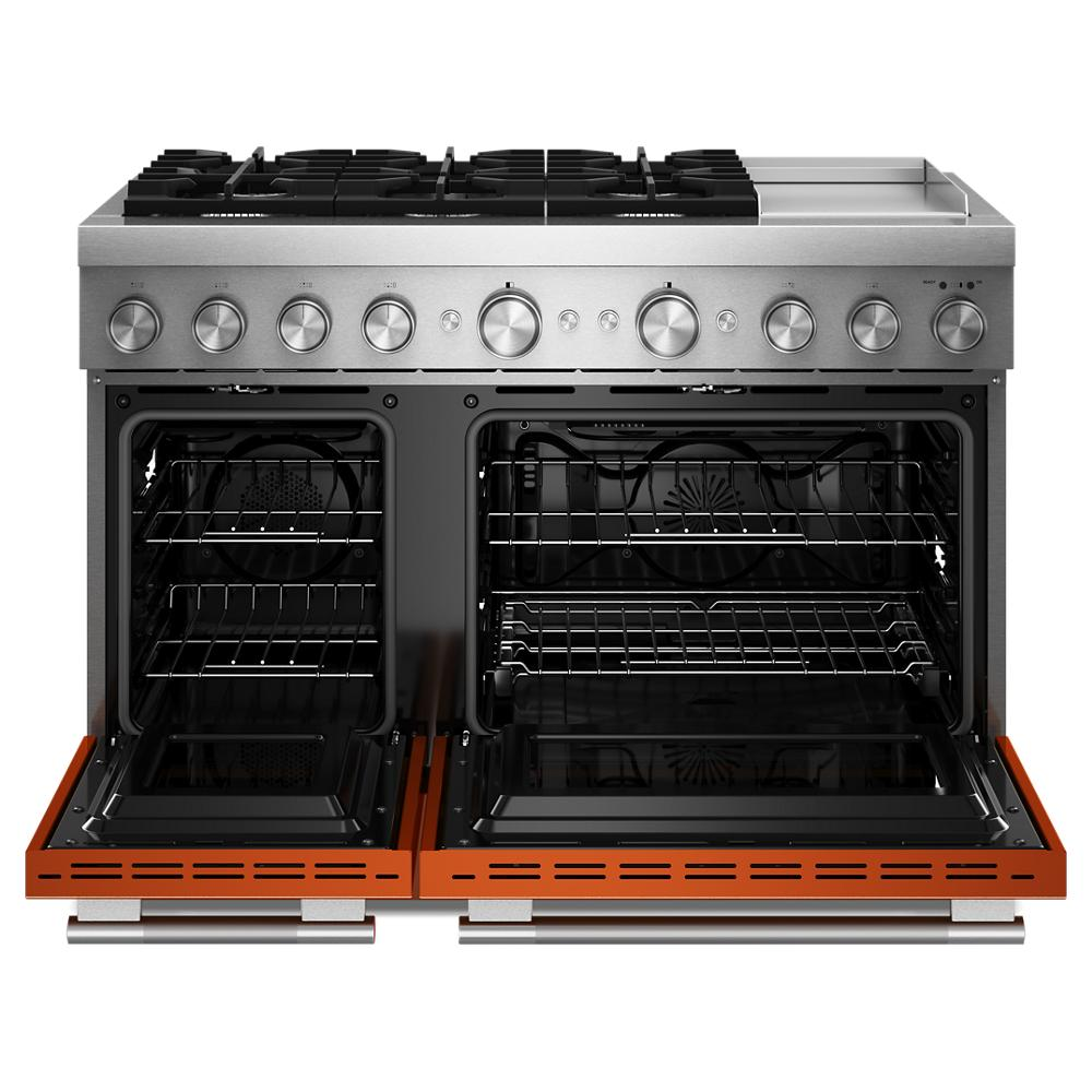 48-Inch 6 Burner Commercial-Style Dual Fuel Range with Griddle