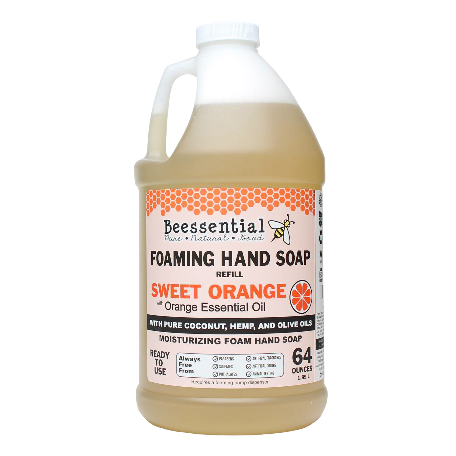 64 oz natural foaming hand soap refill with sweet orange scent in Health & Beauty and Under $50 collections