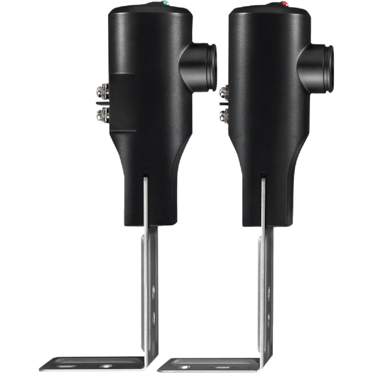 Black replacement sensor kit with mounting brackets for home improvement and safety beam systems