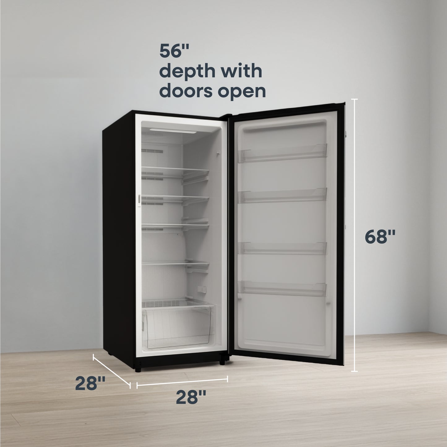Element 17.0 cu. ft. Upright Convertible Freezer/Refrigerator – Stainless Steel, ENERGY STAR (EXUF17CEES)