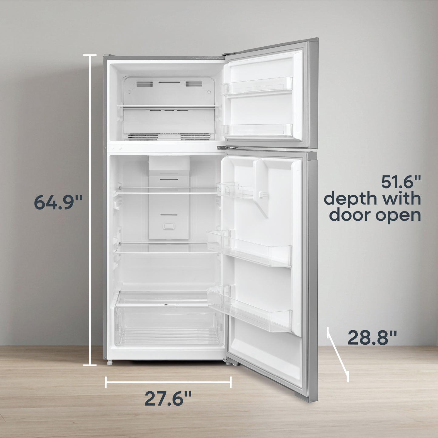 Element 16.0 cu. ft. Top Freezer Refrigerator - Stainless Steel, ENERGY STAR (ERT16CGDS)