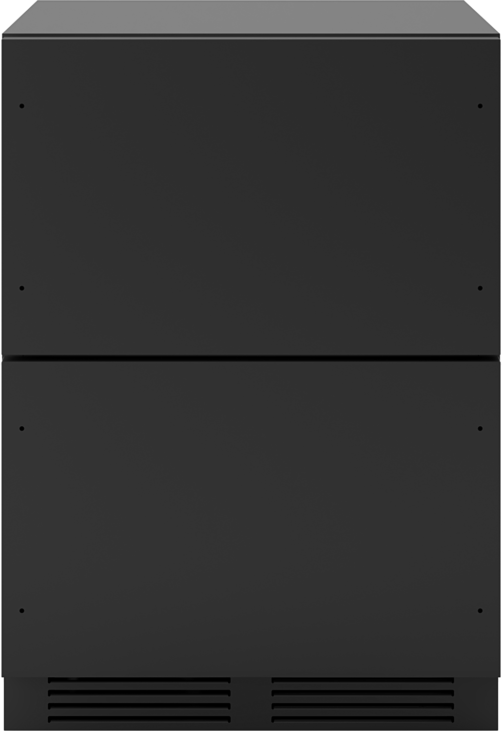Black panel ready under-counter refrigerator drawers with dual zones and vented base from kitchen appliances collection