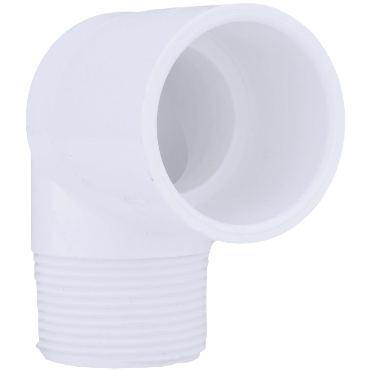 White PVC 90-degree street elbow with slip and male threaded ends for plumbing and pipes & fittings collections under $50