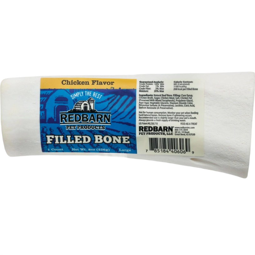 Redbarn chicken flavored filled dog bone treat for dogs in Pet & Animal and Treats collections under $50
