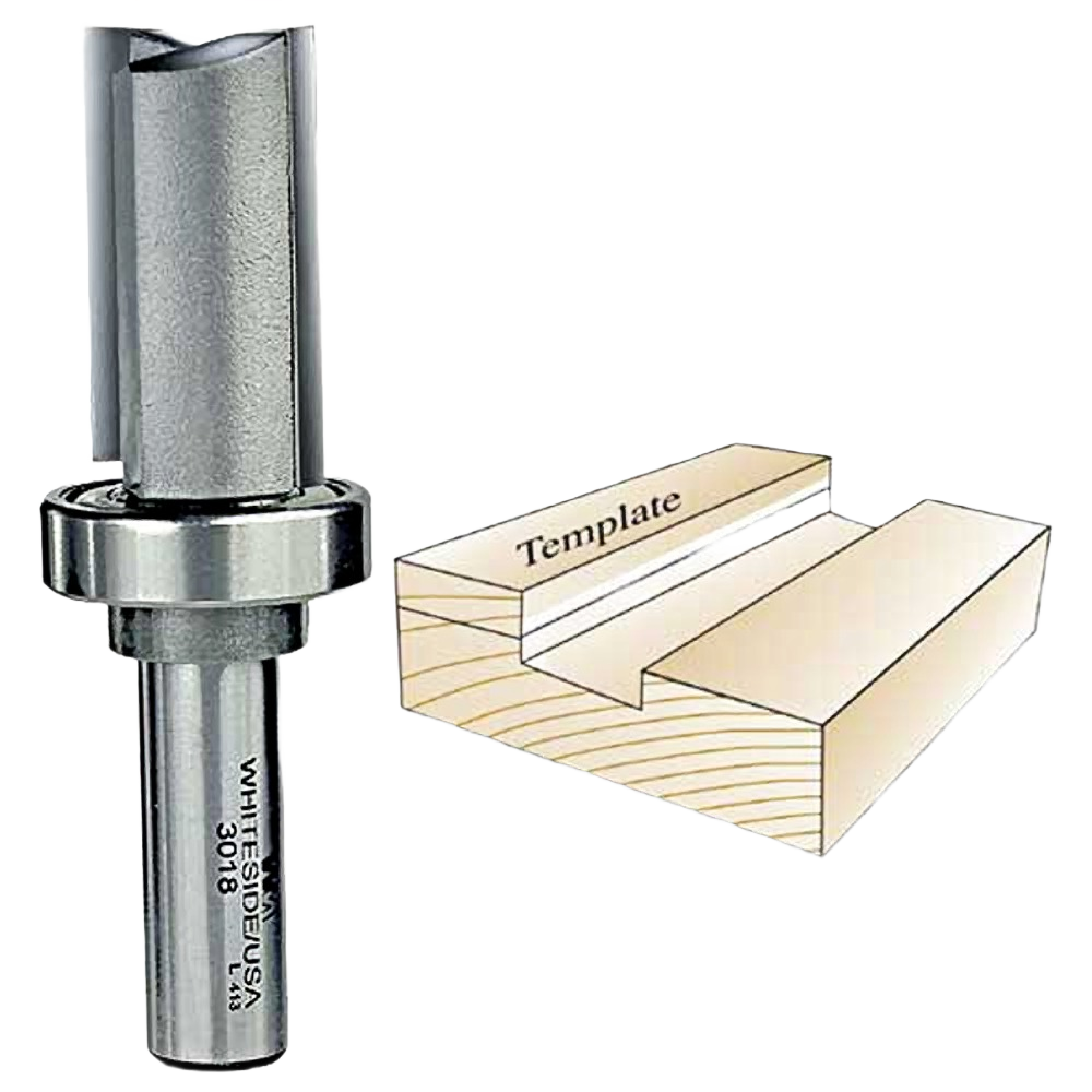Whiteside straight template bit for precise woodworking in tool accessories and power tool collections under $100