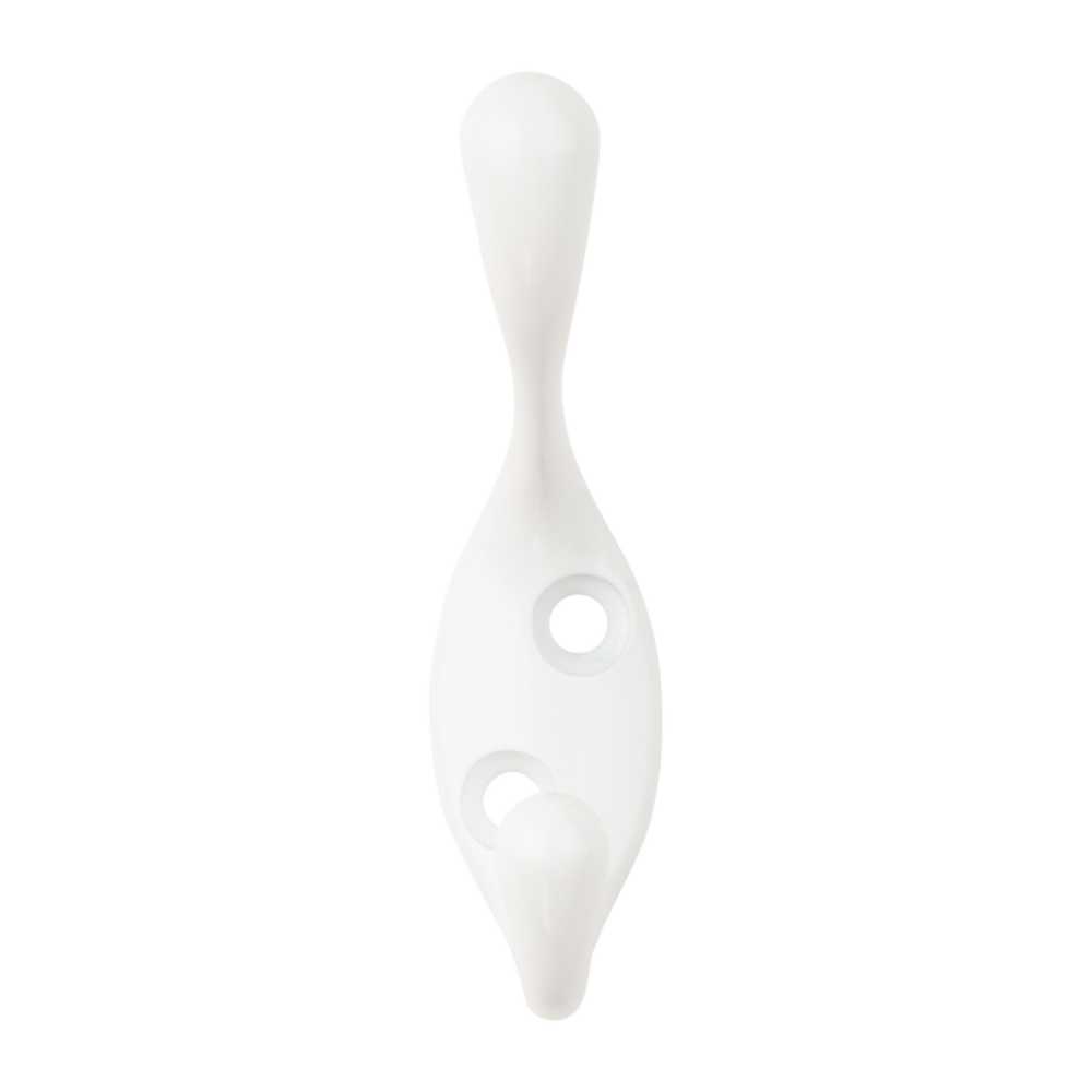 White die-cast zinc heavy-duty hook for closets, bedrooms, and dorm organization in home improvement under $50 collection