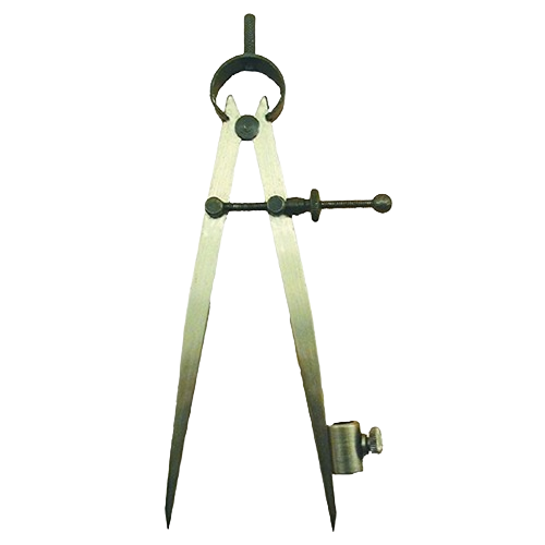 Metal drafting compass with adjustable screw and pencil holder for precise measuring in woodworking and hand tool collections under $50