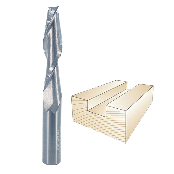Spiral upcut bit with chip breaker for deep cutting mortises and slots in woodworking tool accessories and drill bits collection
